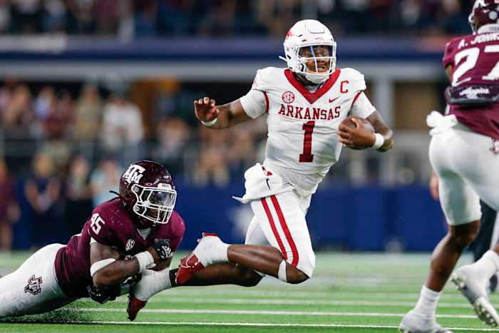 Texas A&M LB Edgerrin Cooper. (Photo by Andrew Dieb of USA Today Sports)